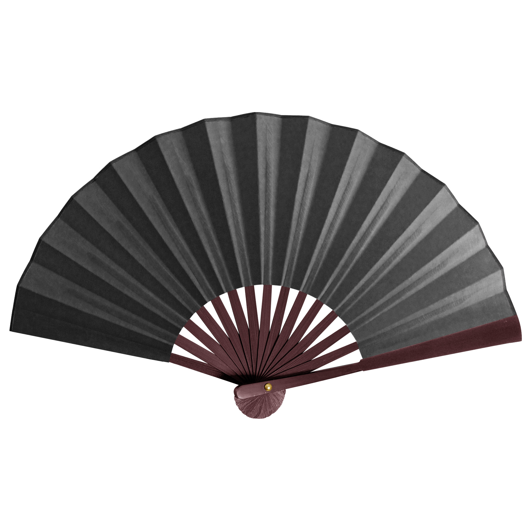 13''L Spun Silk Cloth Bamboo Fan 10