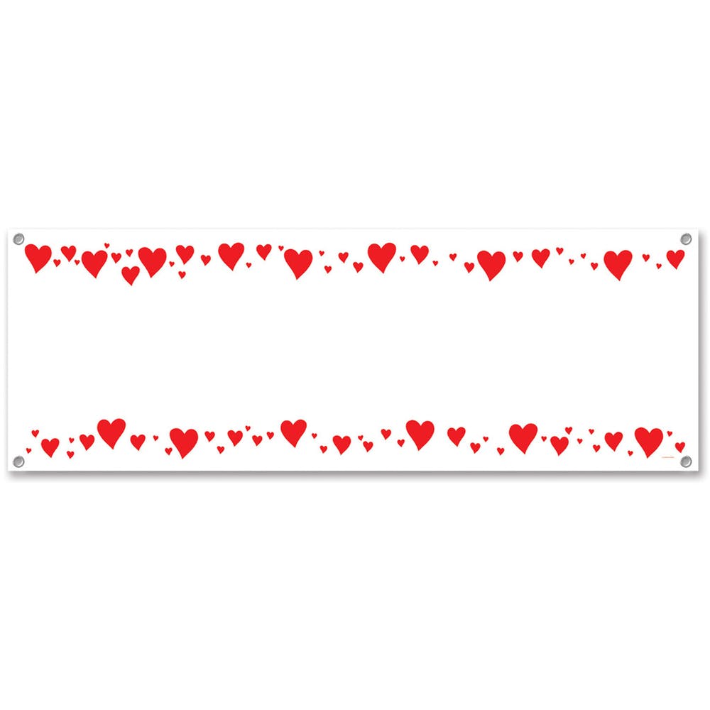Heart Sign Banners - 5' x 21" 1