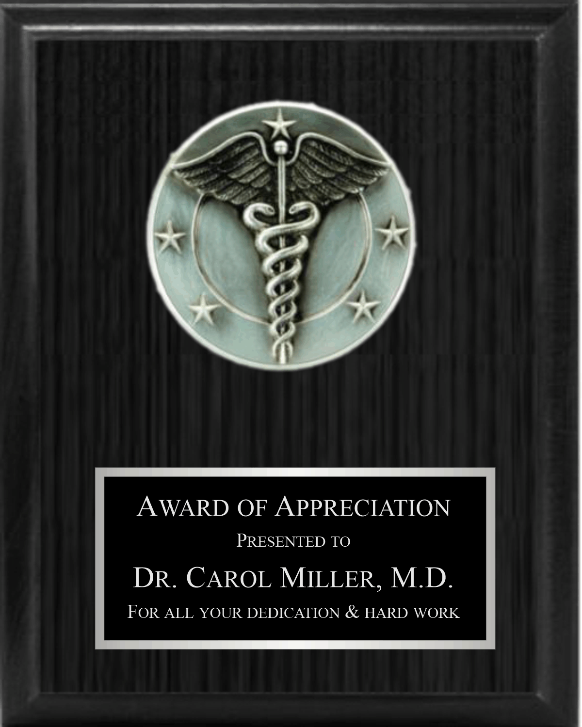 5" Caduceus On Plaque 4