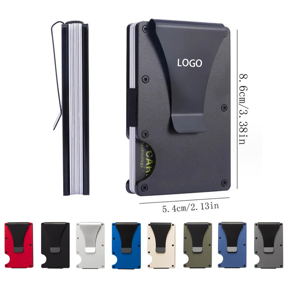 RFID Men Slim Metal Clip Wallet 4