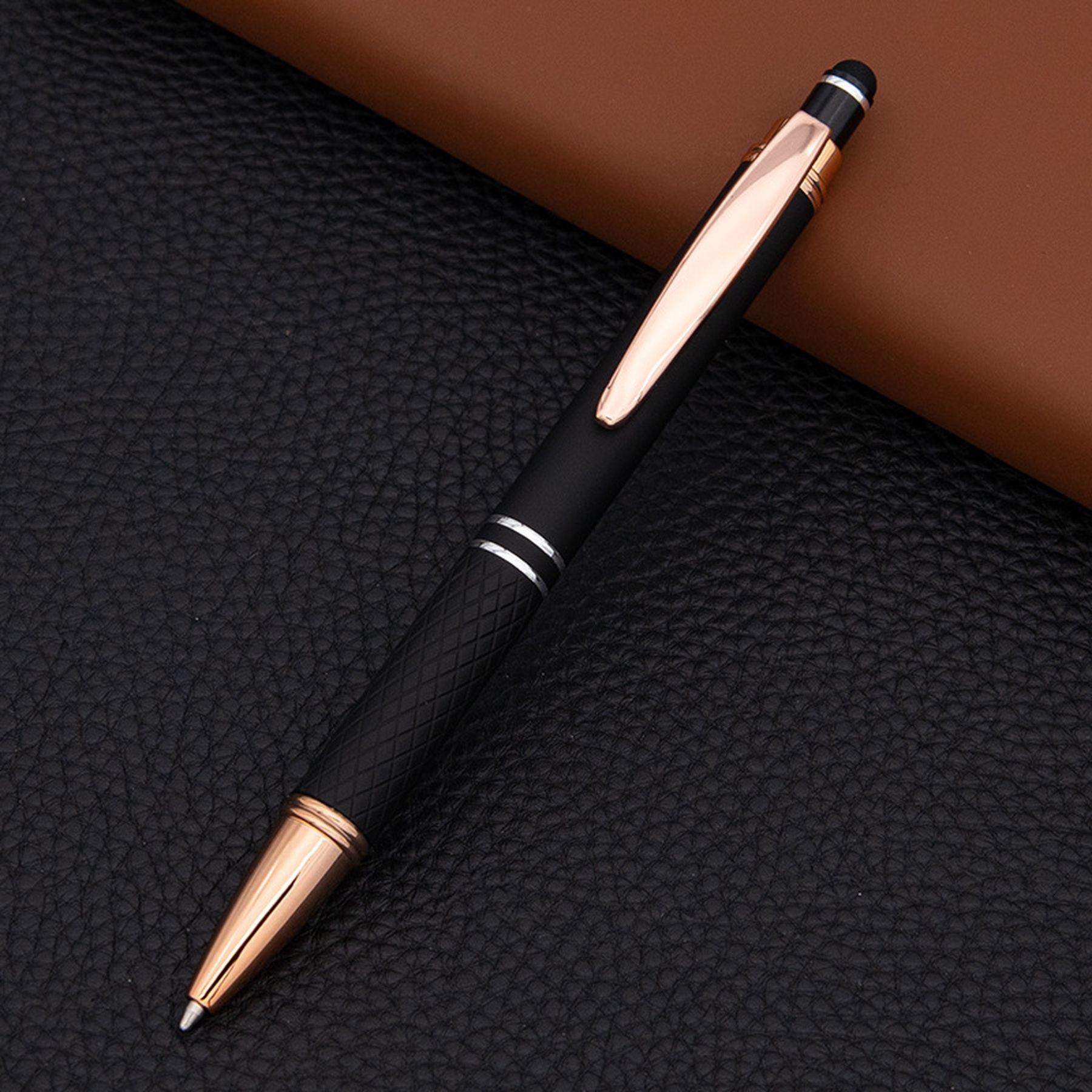 Soft Touch Diamond Stylus Pen With Rose Gold Trim 3