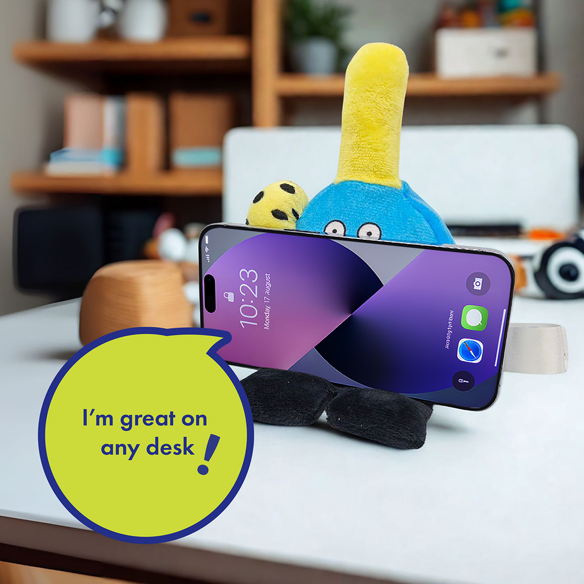 Phone Pals™ Weighted Plush Phone Holder - Pickleball Player 12