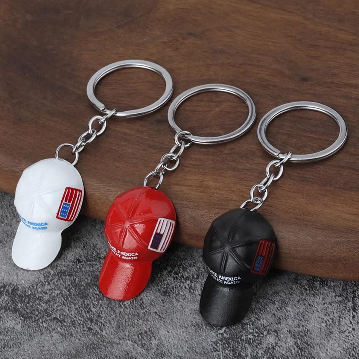 Mini Baseball Cap Keychain Plastic Hat Charm 6