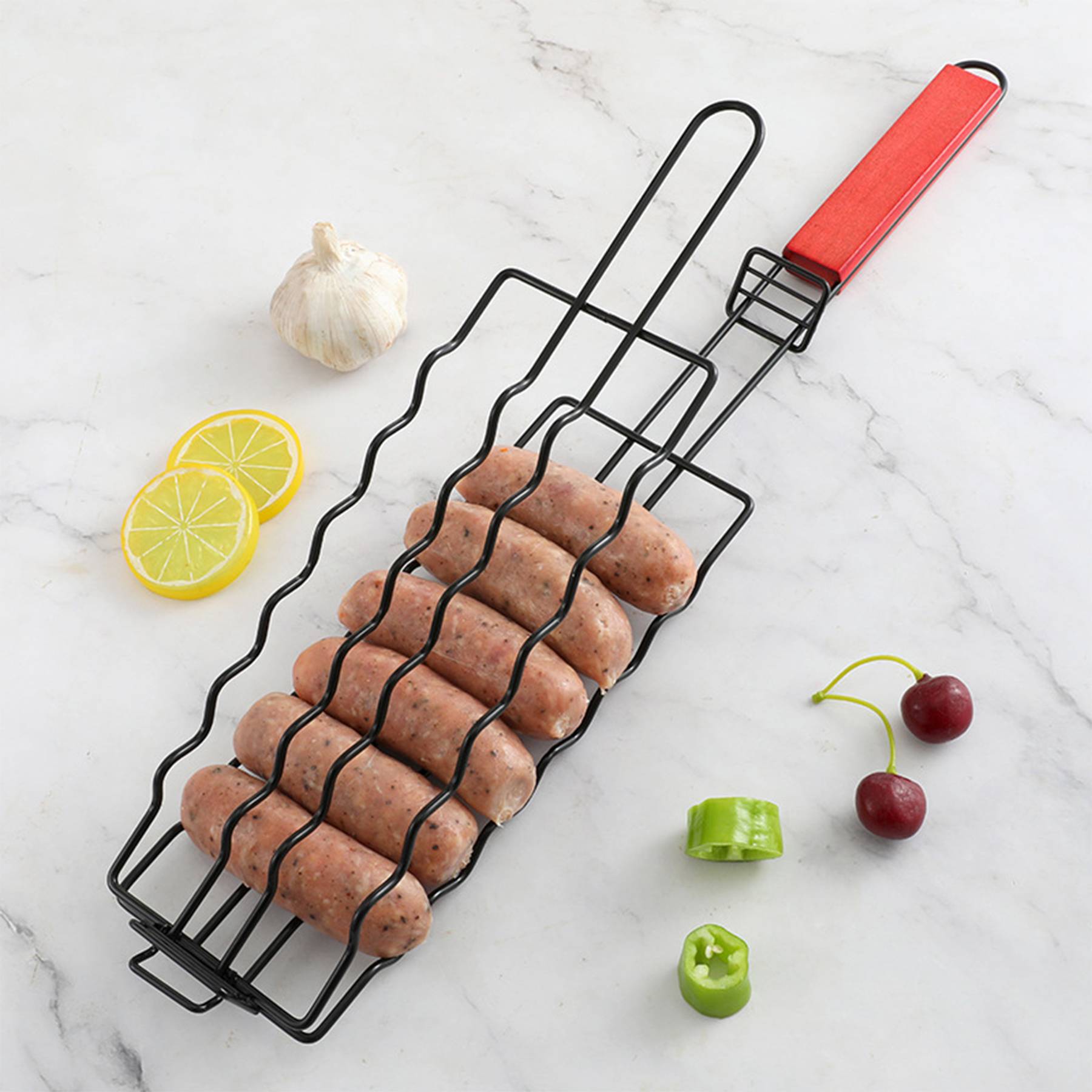 Stainless steel hot dog grill clip 5