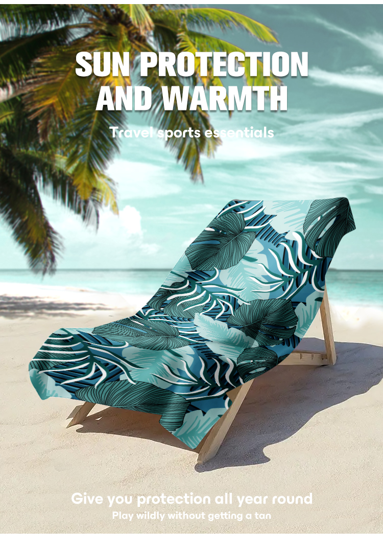 27 1/2" W x 59" L Microfiber Velour Full Color Beach Towel 8