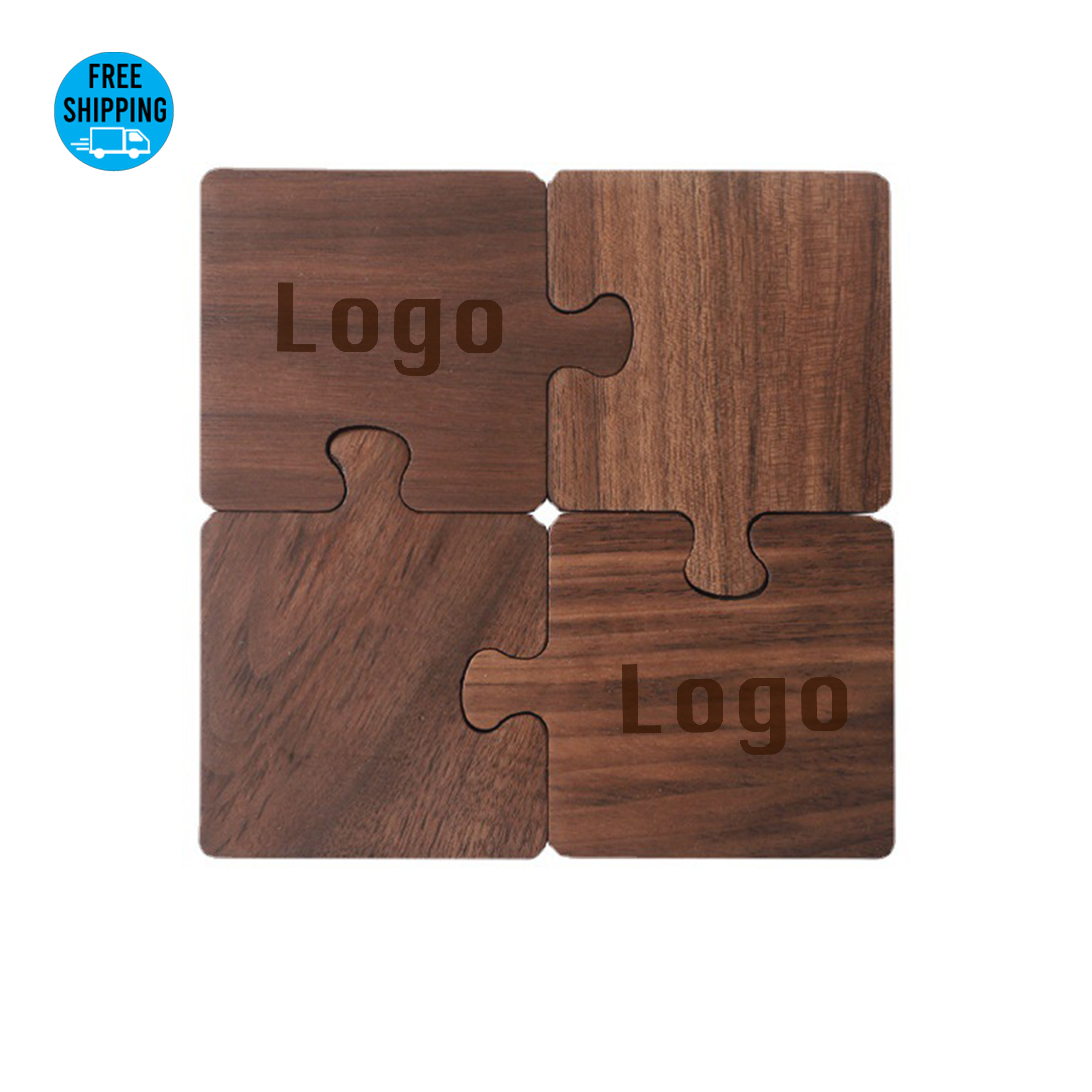 High Quality Wood Puzzle Coaster Set 3