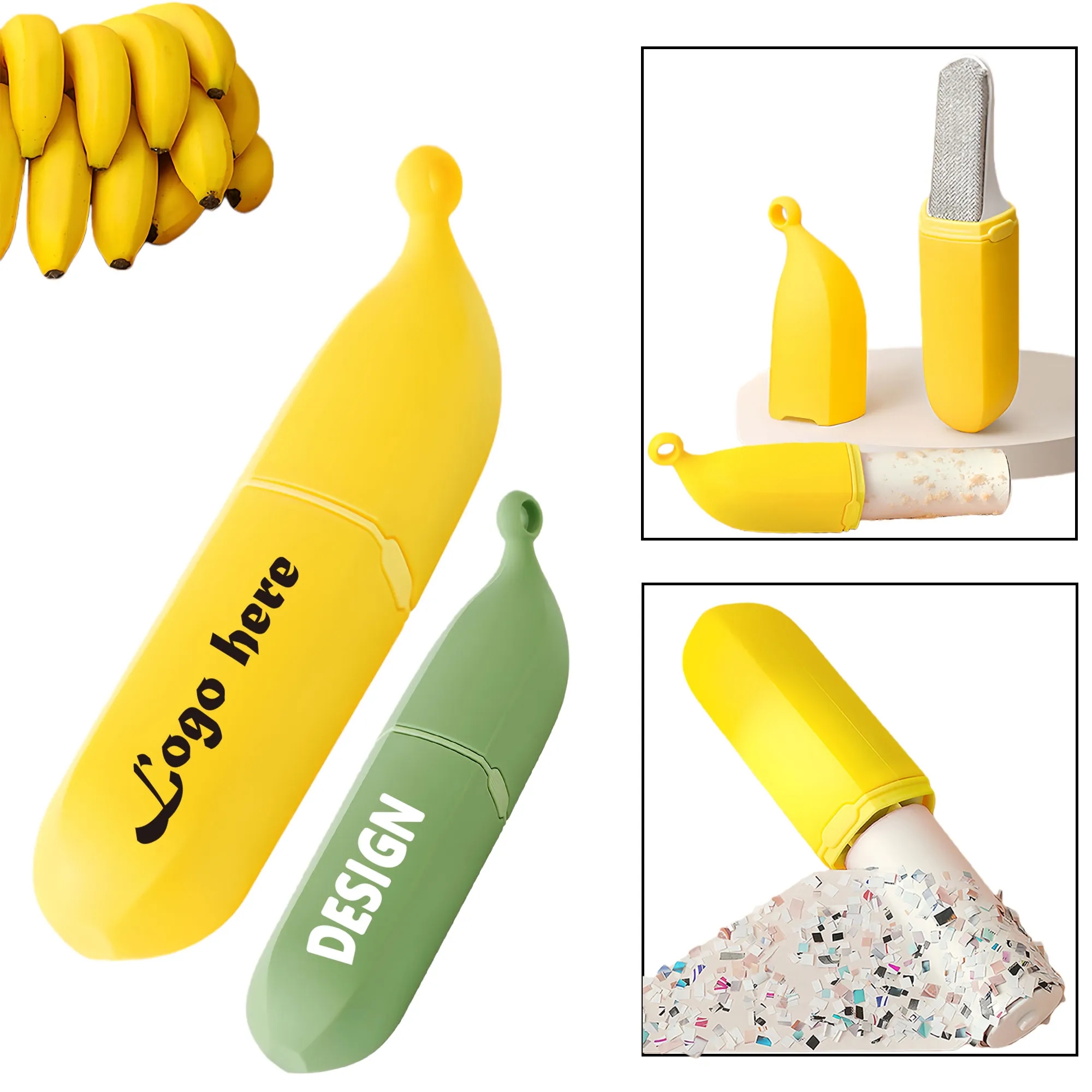 Efficient Dual-Sided Banana Pet Hair Remover