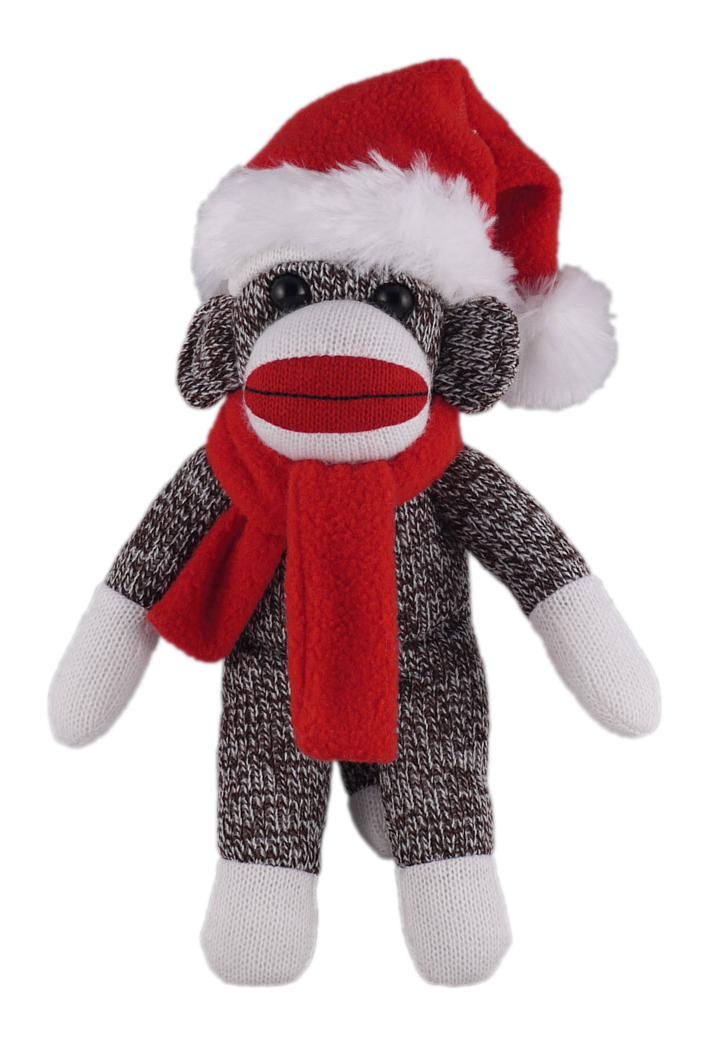 Orginal Sock Monkey (Plush) with Christmas Hat and Scarf 2