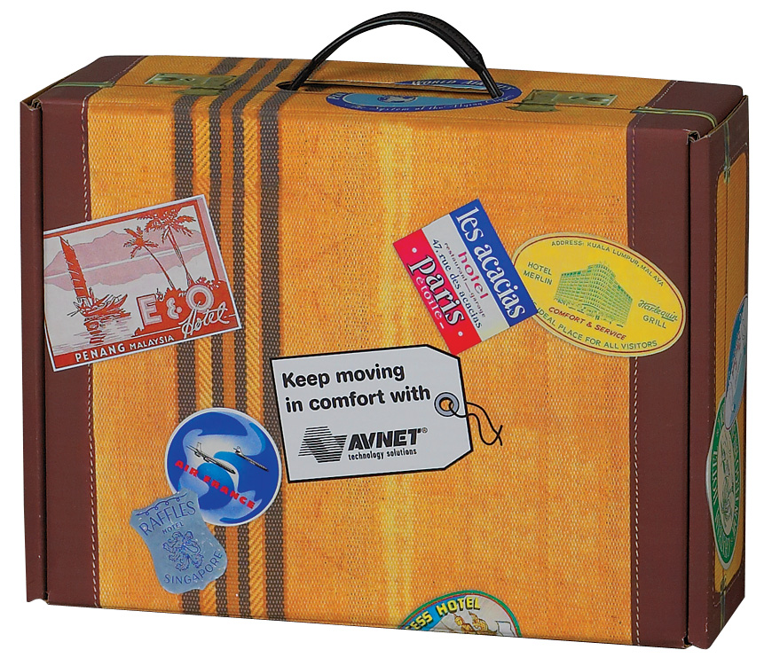 12 1/4" x 9 1/2" x 4" - Large Suitcase Box 1