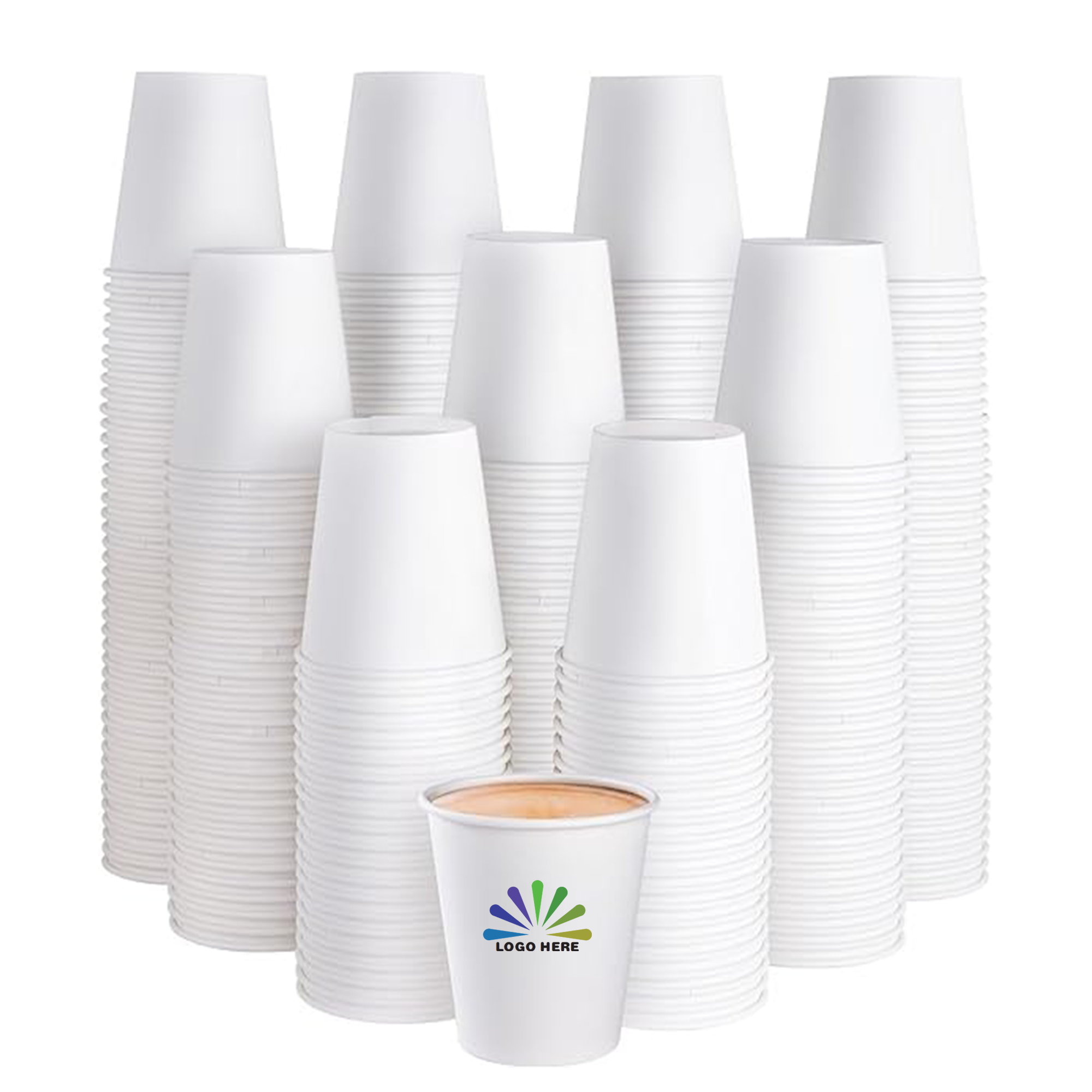 9oz. White Disposable Paper Cup 2