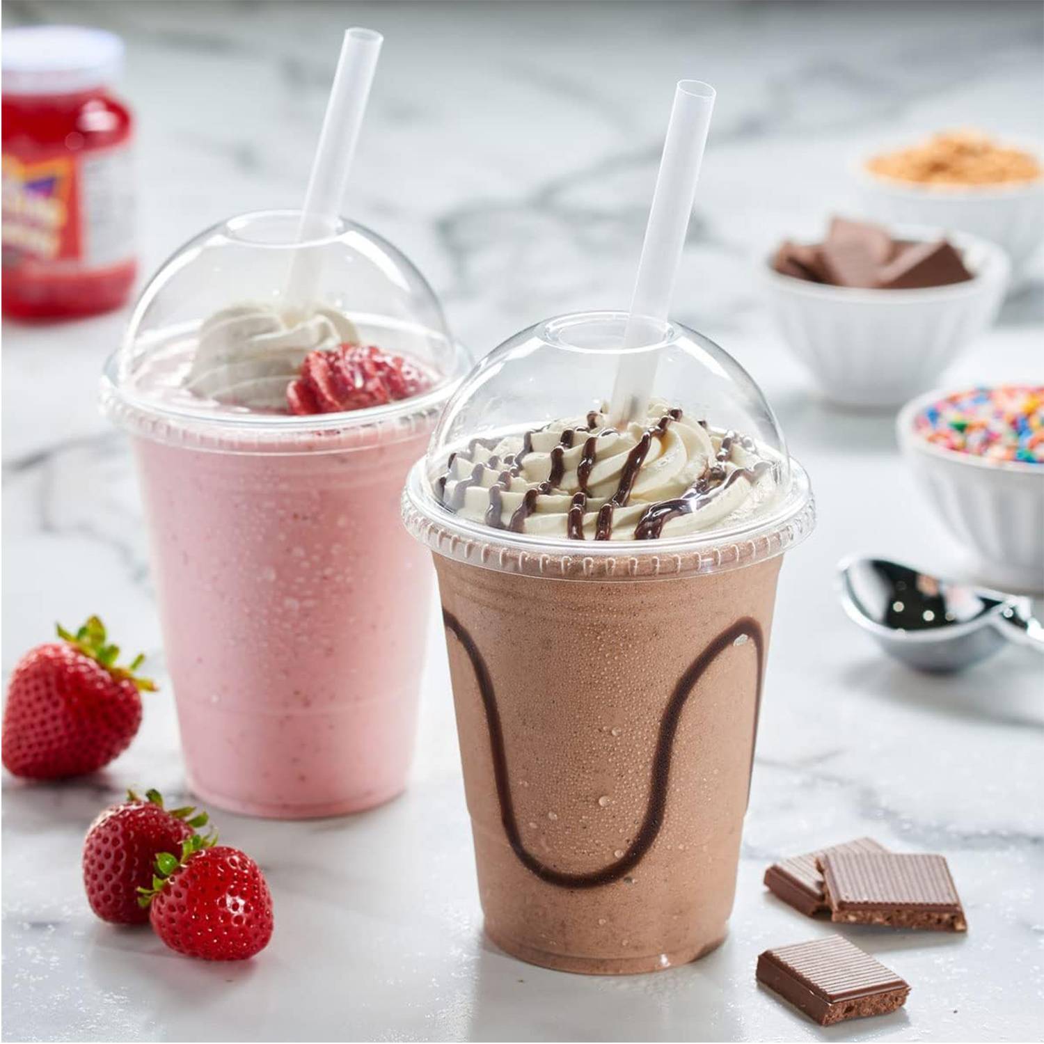 14oz Plastic Single-Use Coffee & Drink Cups 4