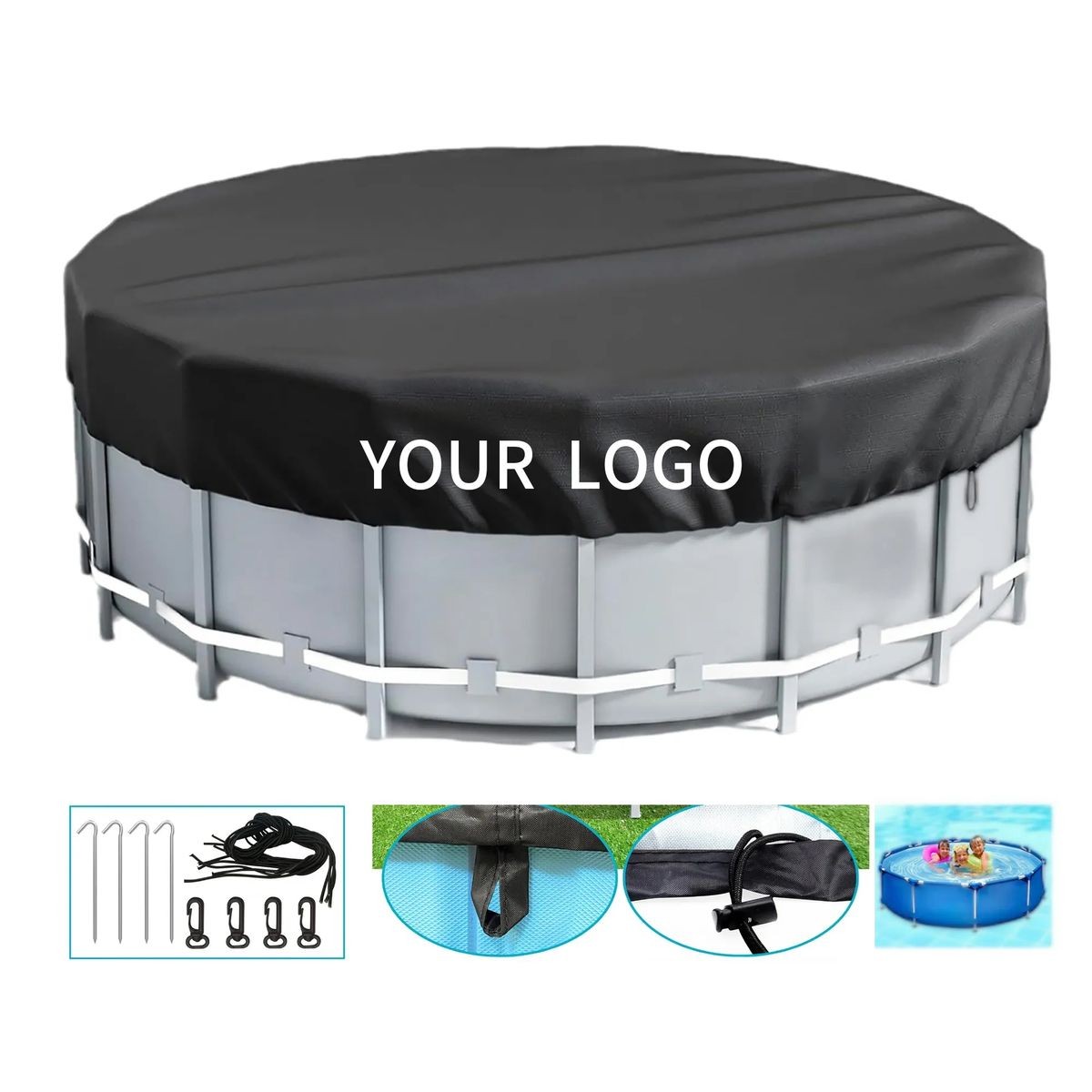 Aboveground Pool Cover 13.78 inches x 9.85 inches with Custom Logo Imprint 1