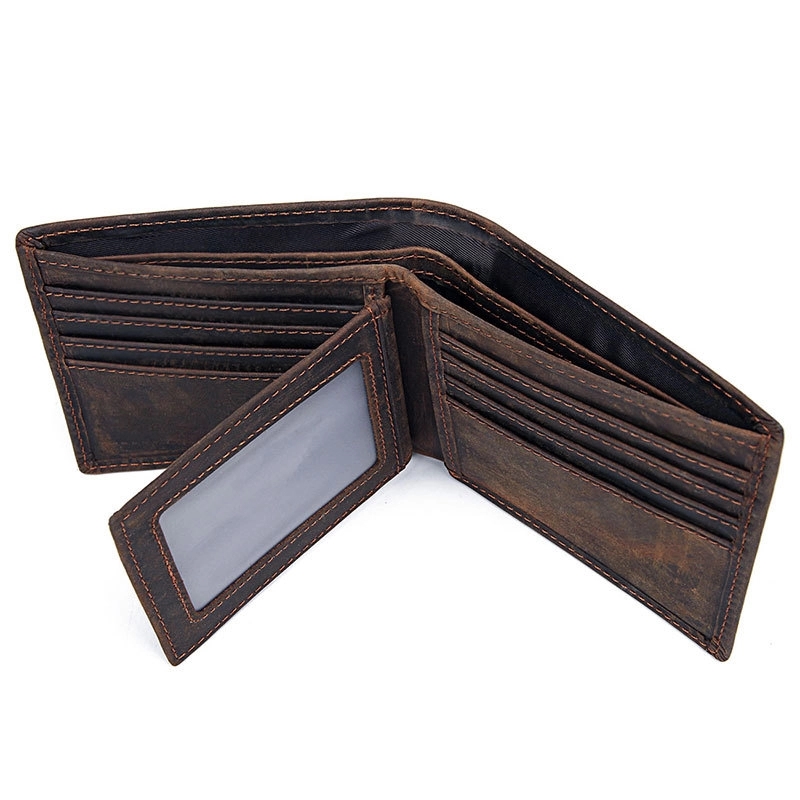 Custom Vintage Genuine Leather Wallet For Men Women 6
