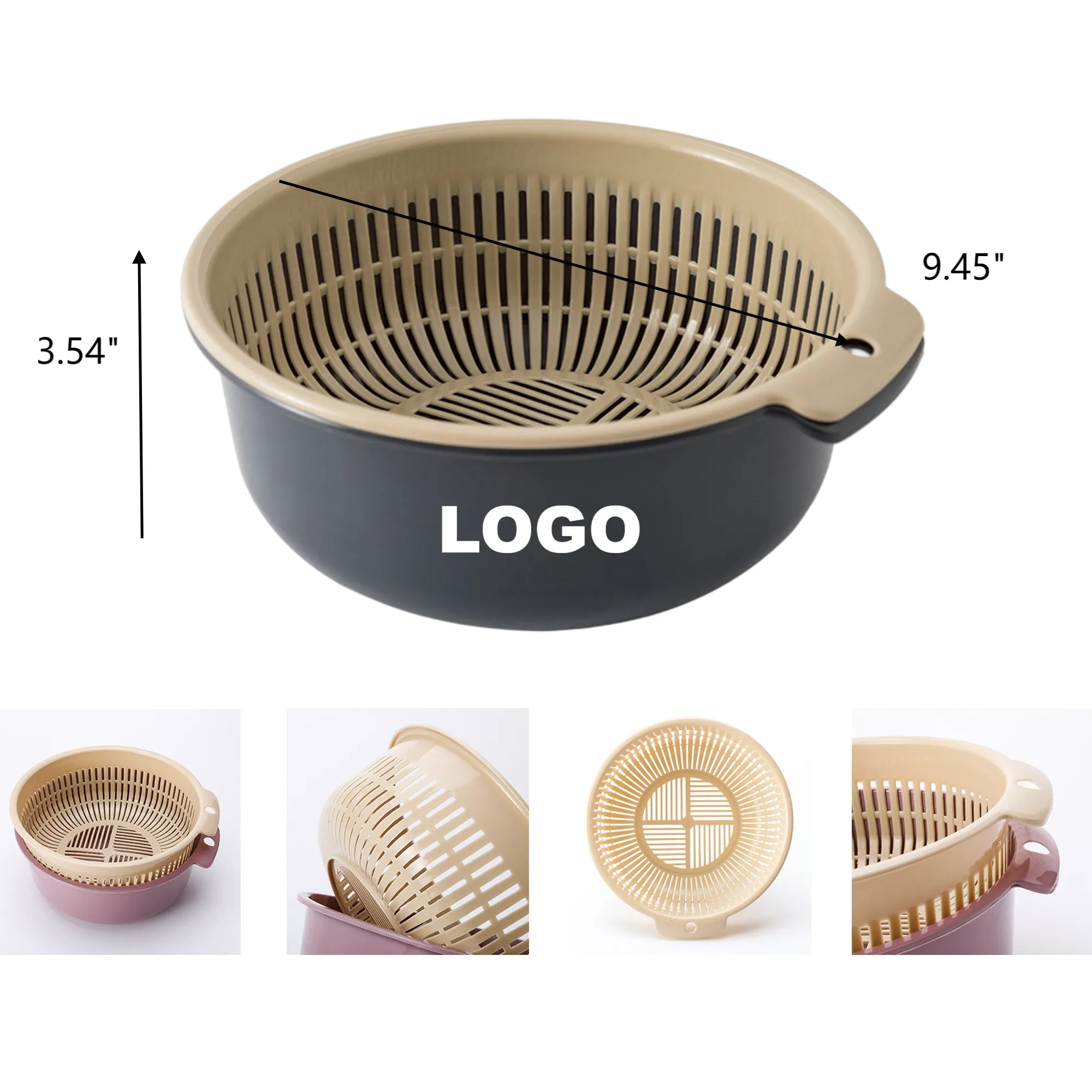 Heavy-Duty Double-Layer Kitchen Drainer Basket 3