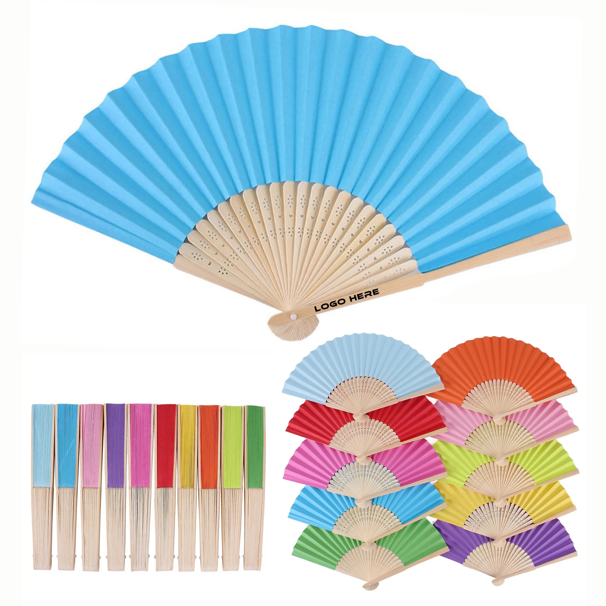 Bamboo Folding Paper Fan 8