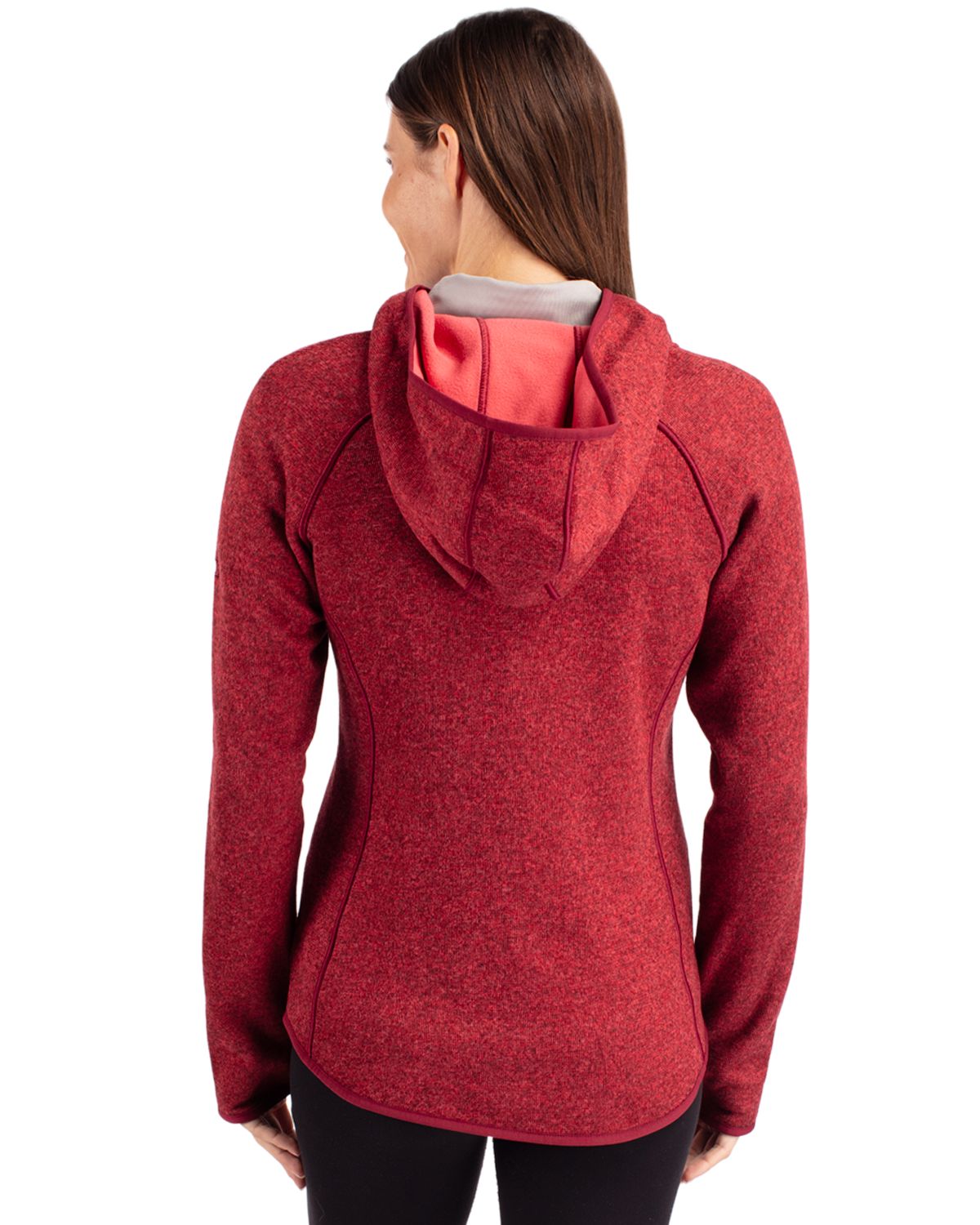 Cutter & Buck Mainsail Sweater-Knit Womens Full Zip Hooded Jacket 40