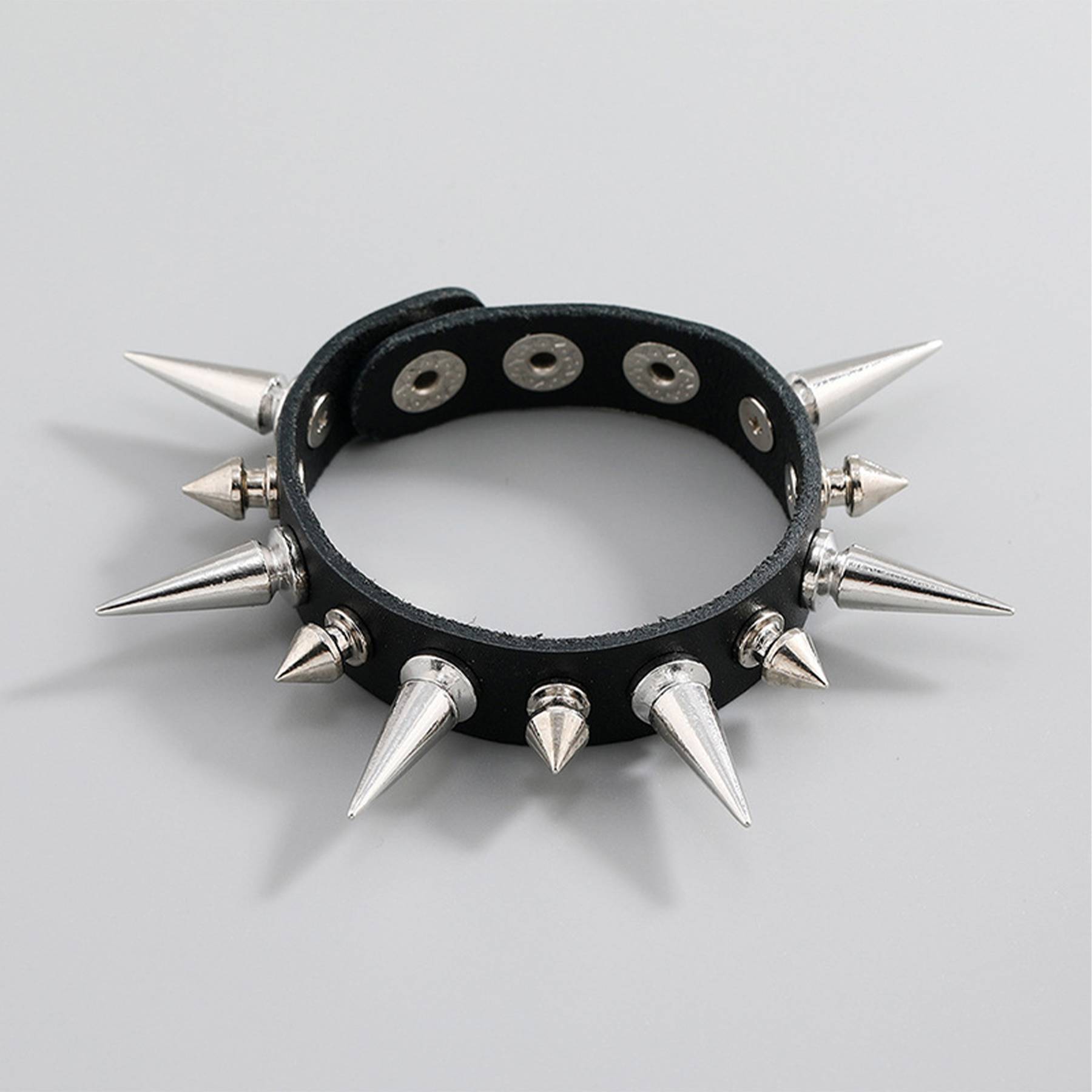 PU Punk style rivet spike bracelet 3