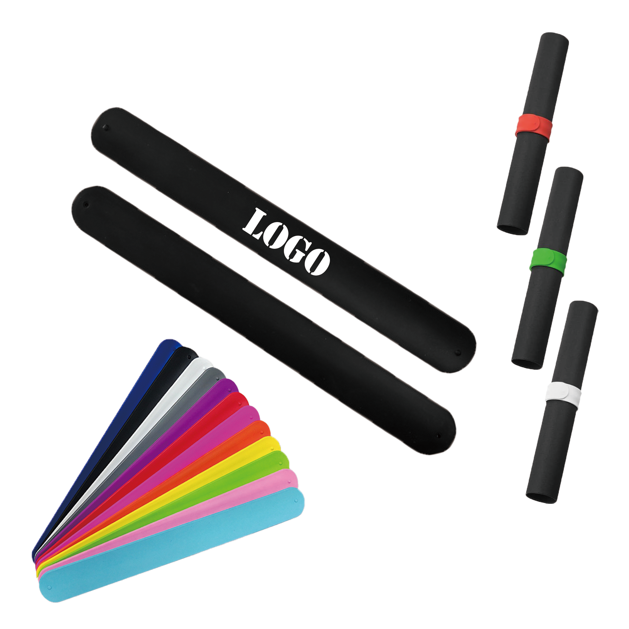 Funny Silicone Slap Bracelet w/ Custom Imprint 2