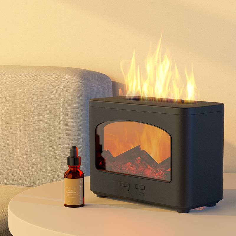 ABS Flame Humidifier Fireplace Aromatherapy Diffuser 4