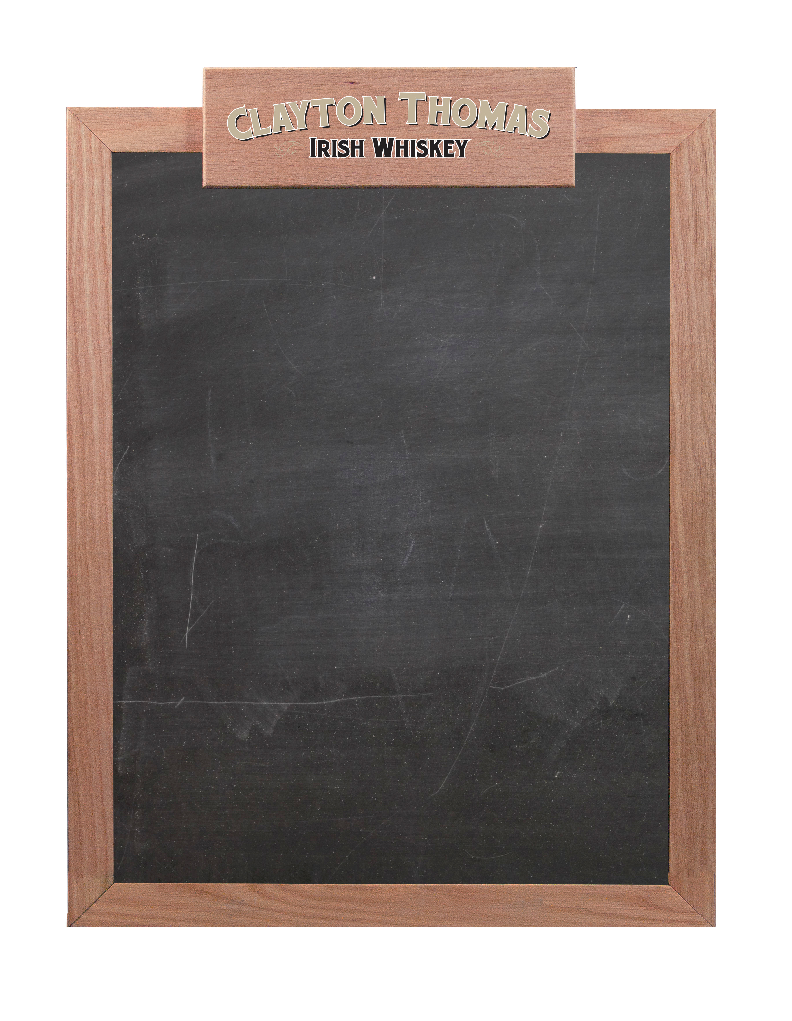 Oak Frame Wall Chalkboard with Header - 12"w x 18"h 4