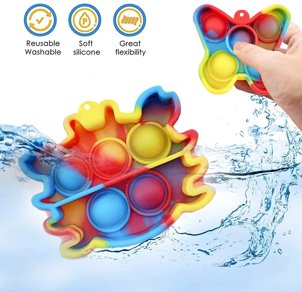 Push Bubble Fidget Sensory Toy With Buckle 8