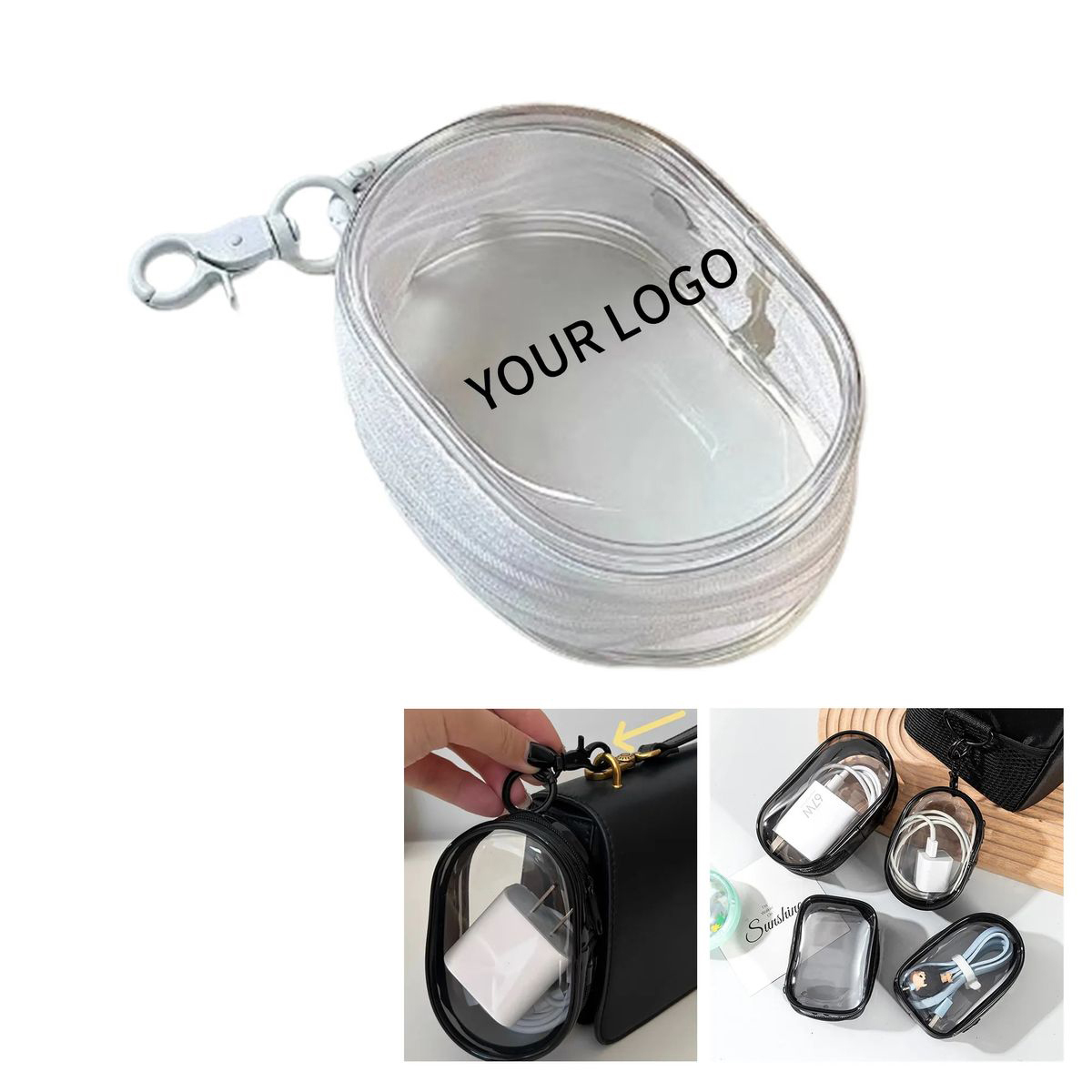 PVC Transparent Travel Headphone Pouch 3