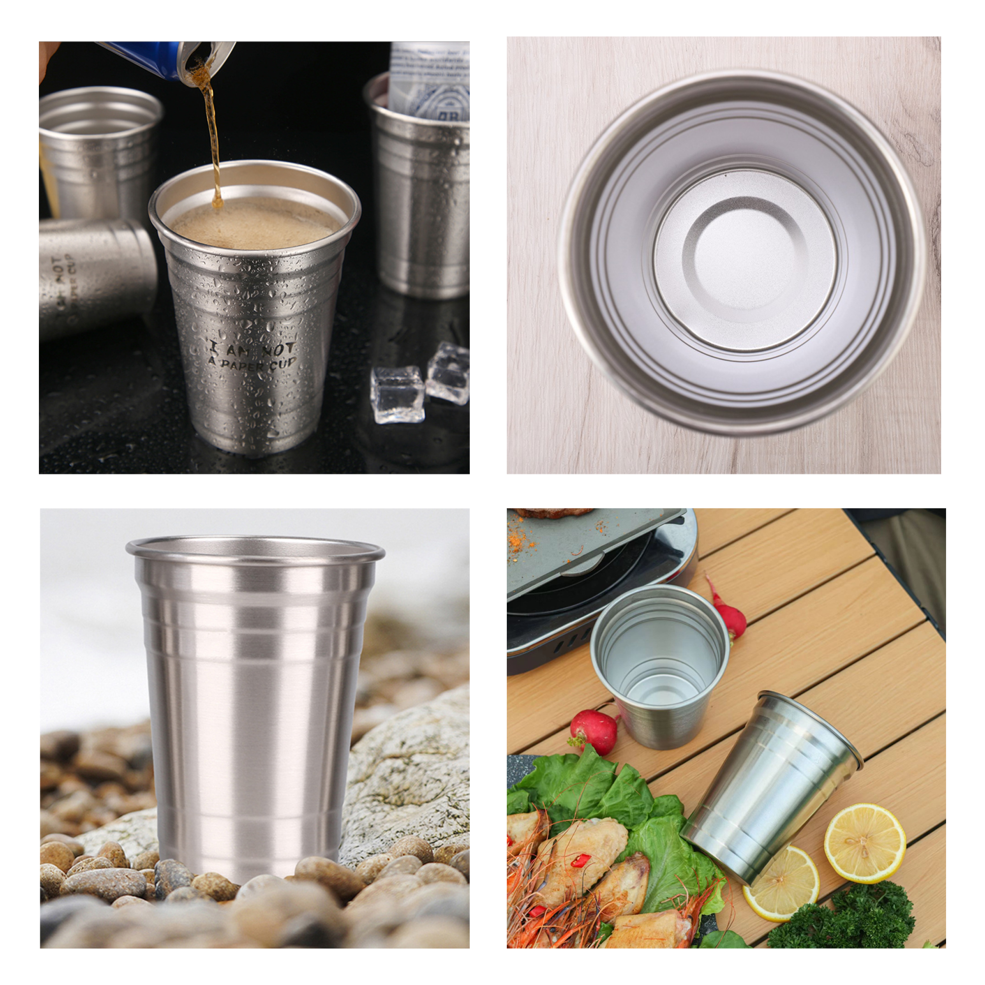 18oz Stainless Steel Cups Pint Tumblers MOQ 50 4
