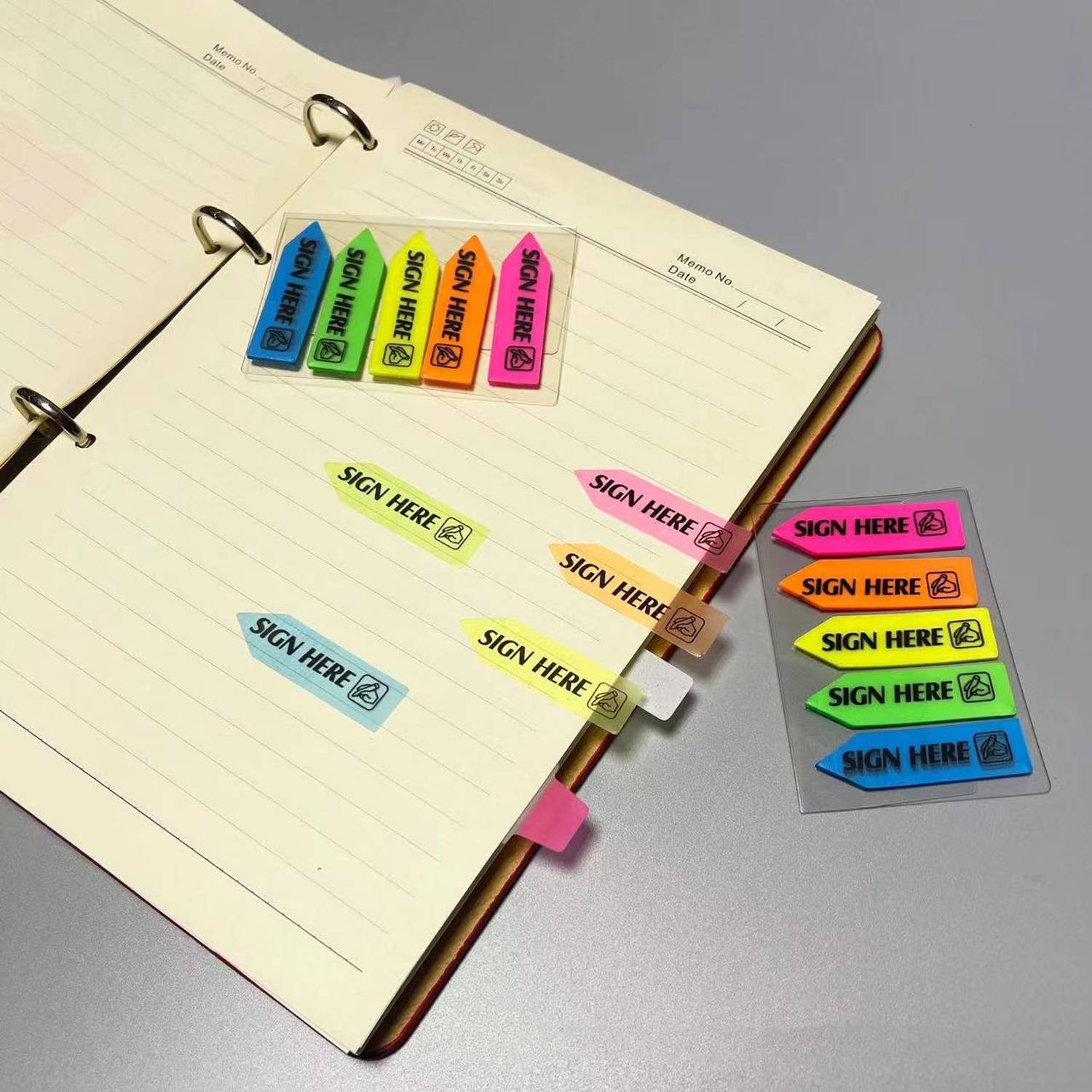 Sign Here Index Indicator Label Fluorescent Sticky Note 2