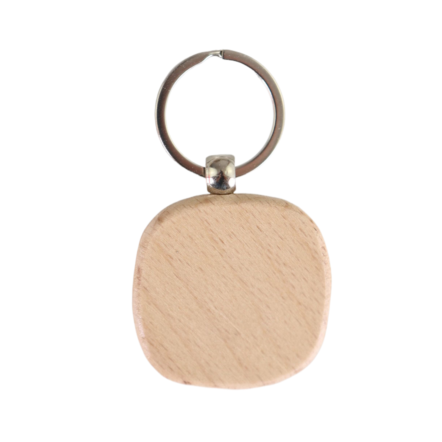Wooden Round Corner Square Keychain 1