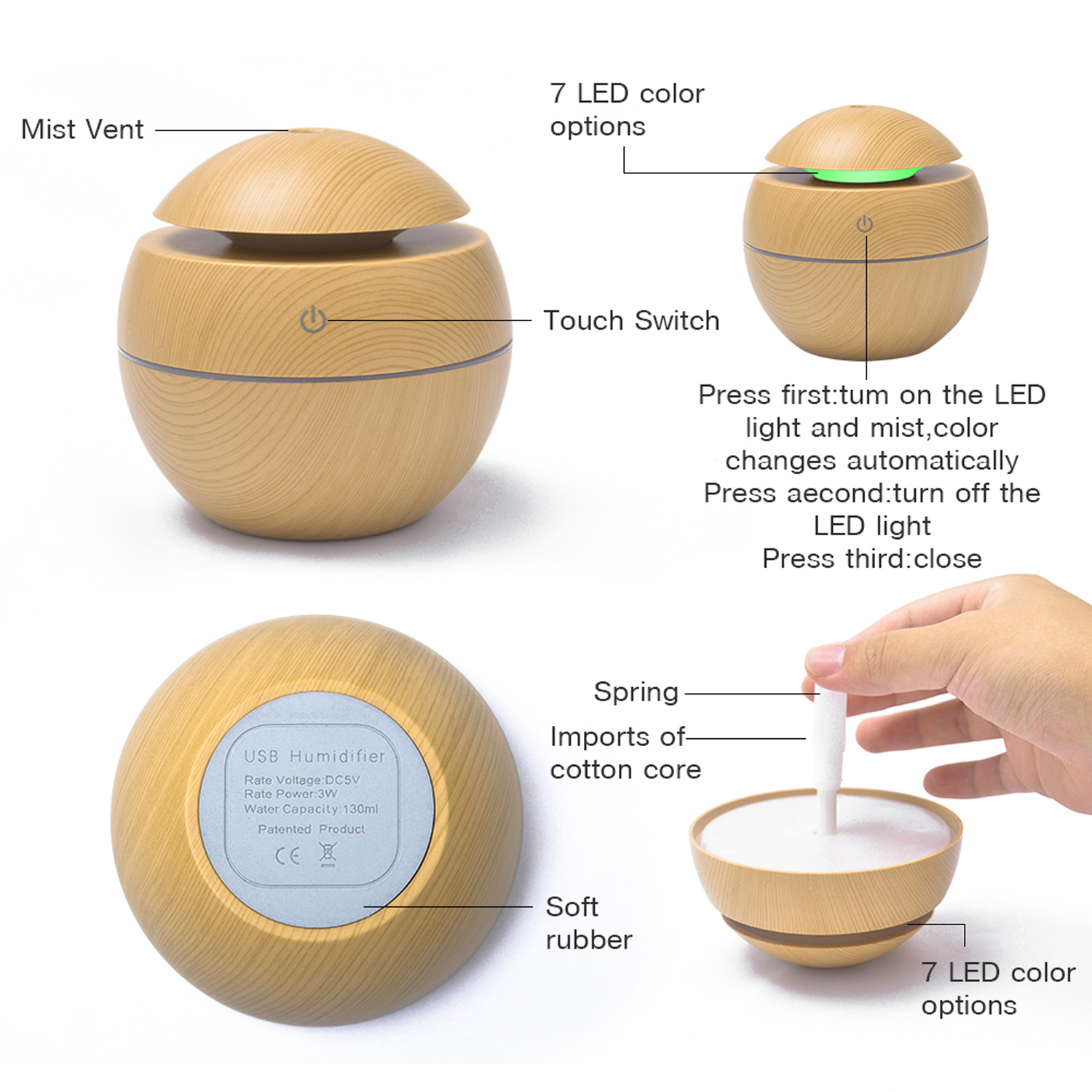 Wood Grain Air Humidifier 3