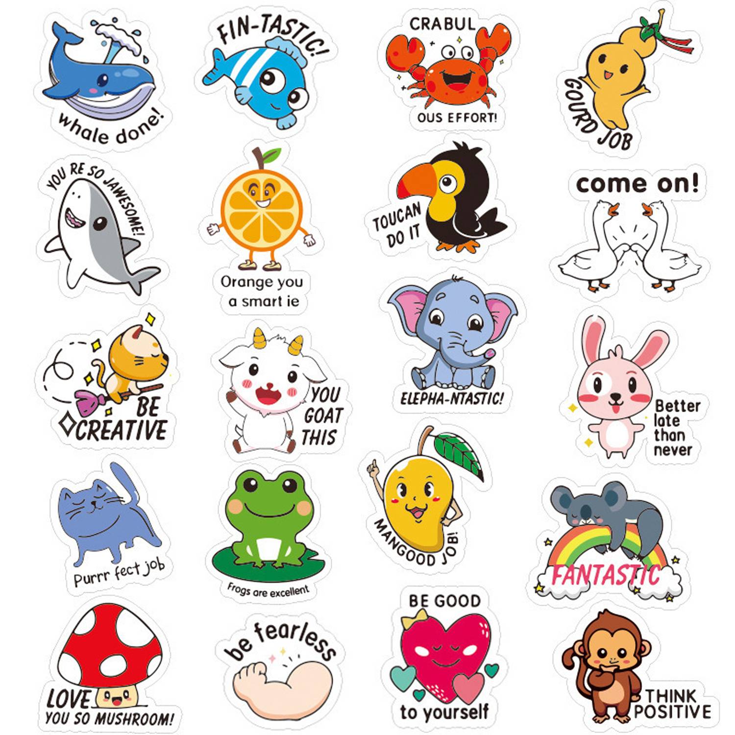 Waterproof Cartoon Stickers for Kids Classroom 2