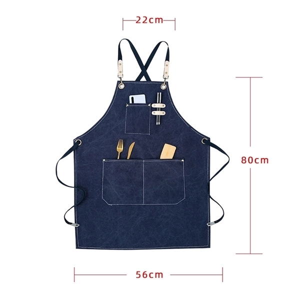 Aprom Men Women Canvas Cooking Apron 5