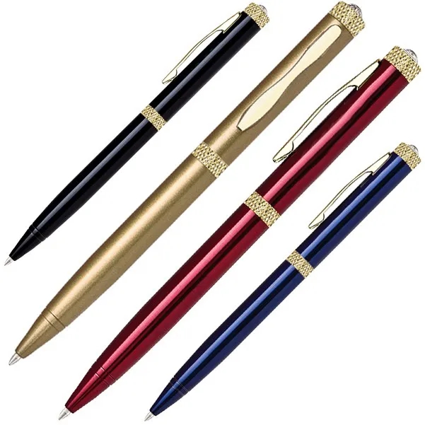 Diamond- Twist Action Brass Ballpoint Pen 3