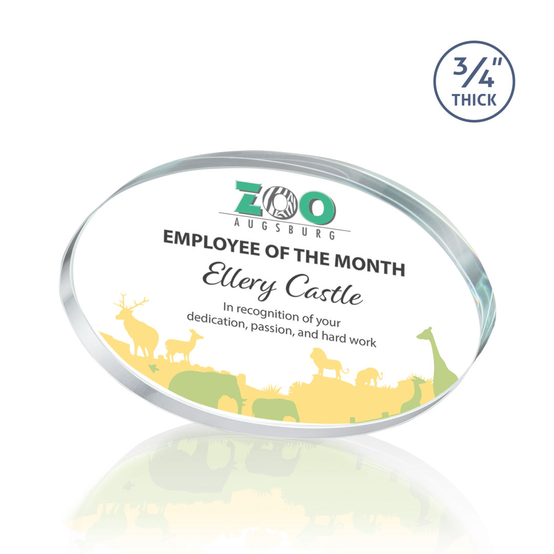 Baldus Oval VividPrint™ Award - Clear 2
