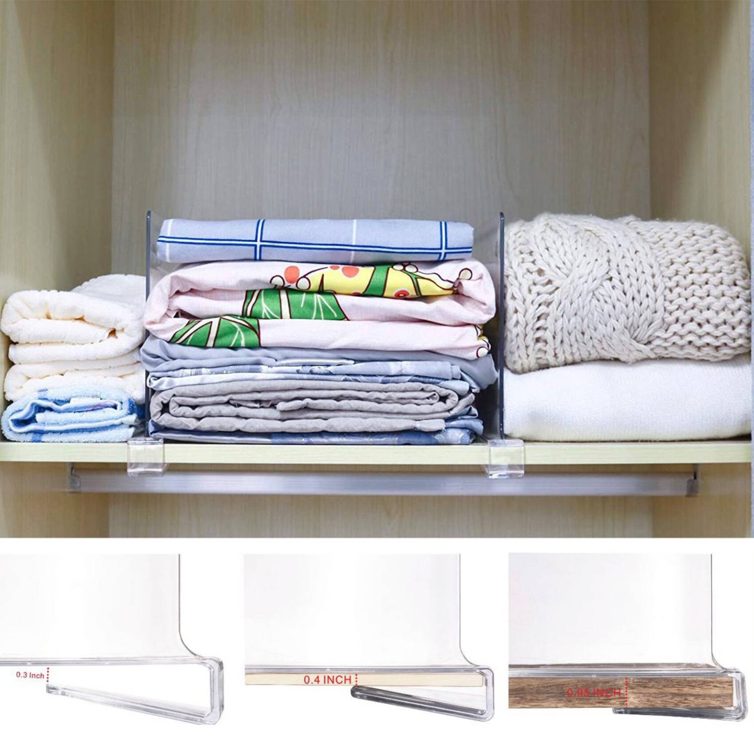 Partition Shelf Clear Acrylic 2
