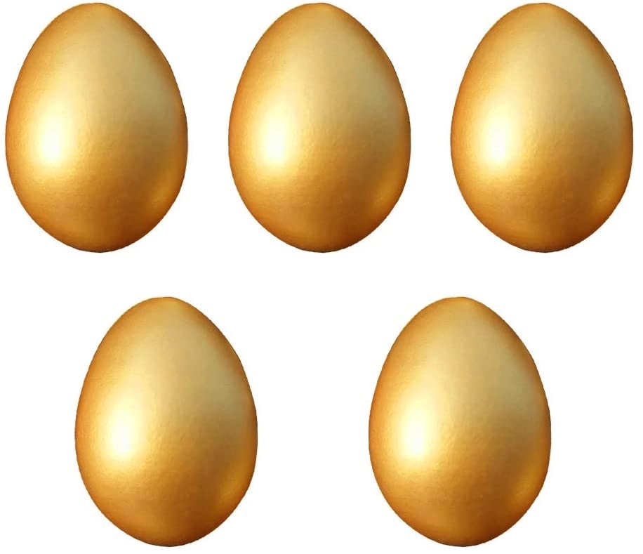 Golden Wooden Egg 4