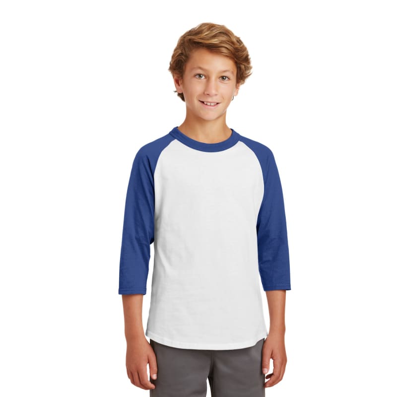 Sport-Tek Youth Colorblock Raglan Jersey. 6