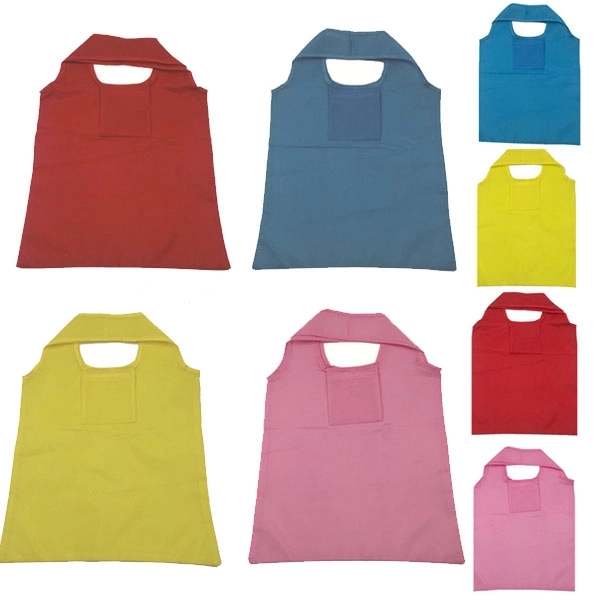Reusable 190T Polyester Foldable Grocery Tote with Pouch 12