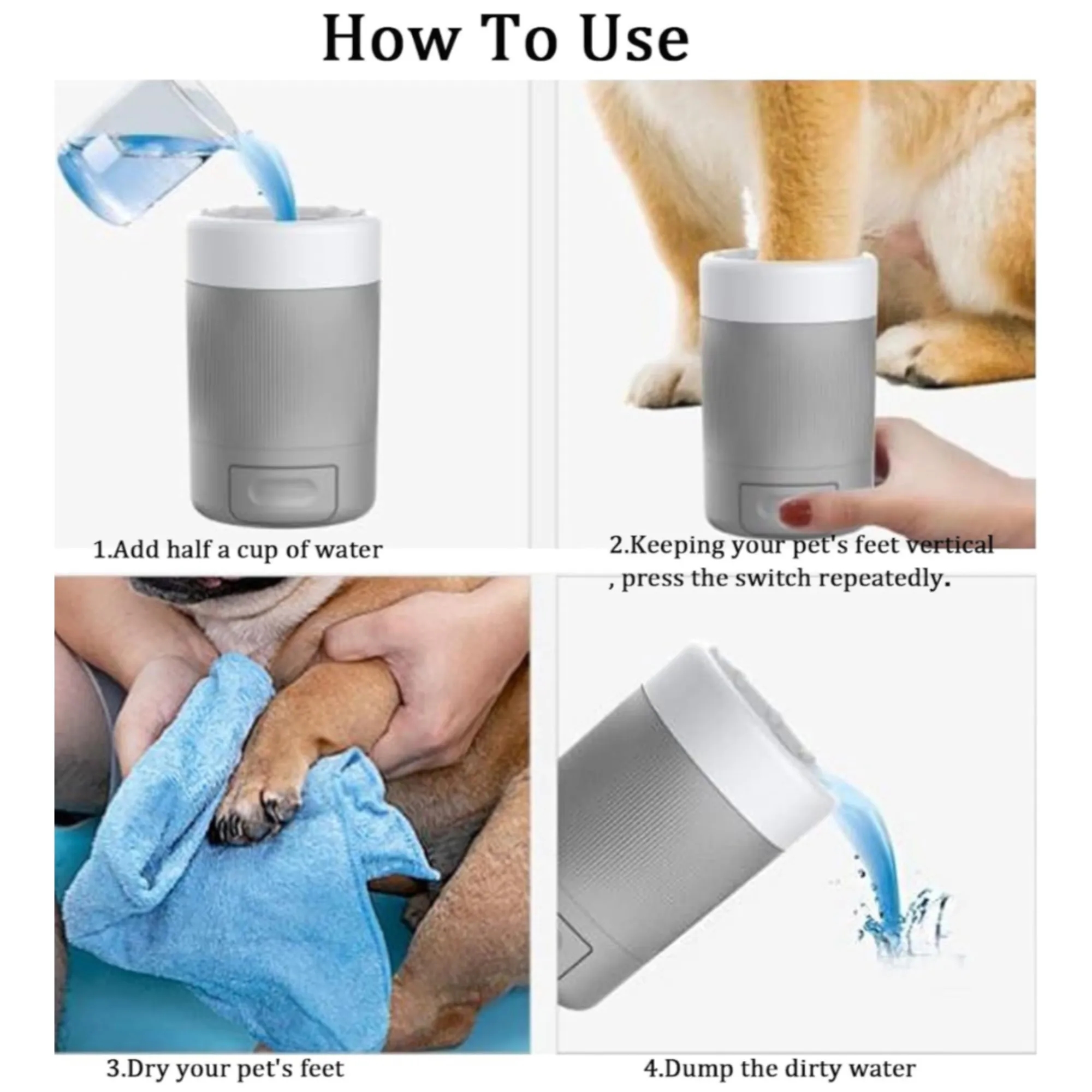 Manual Pet Paw Cleaner - Easy - Use Design For Home 1