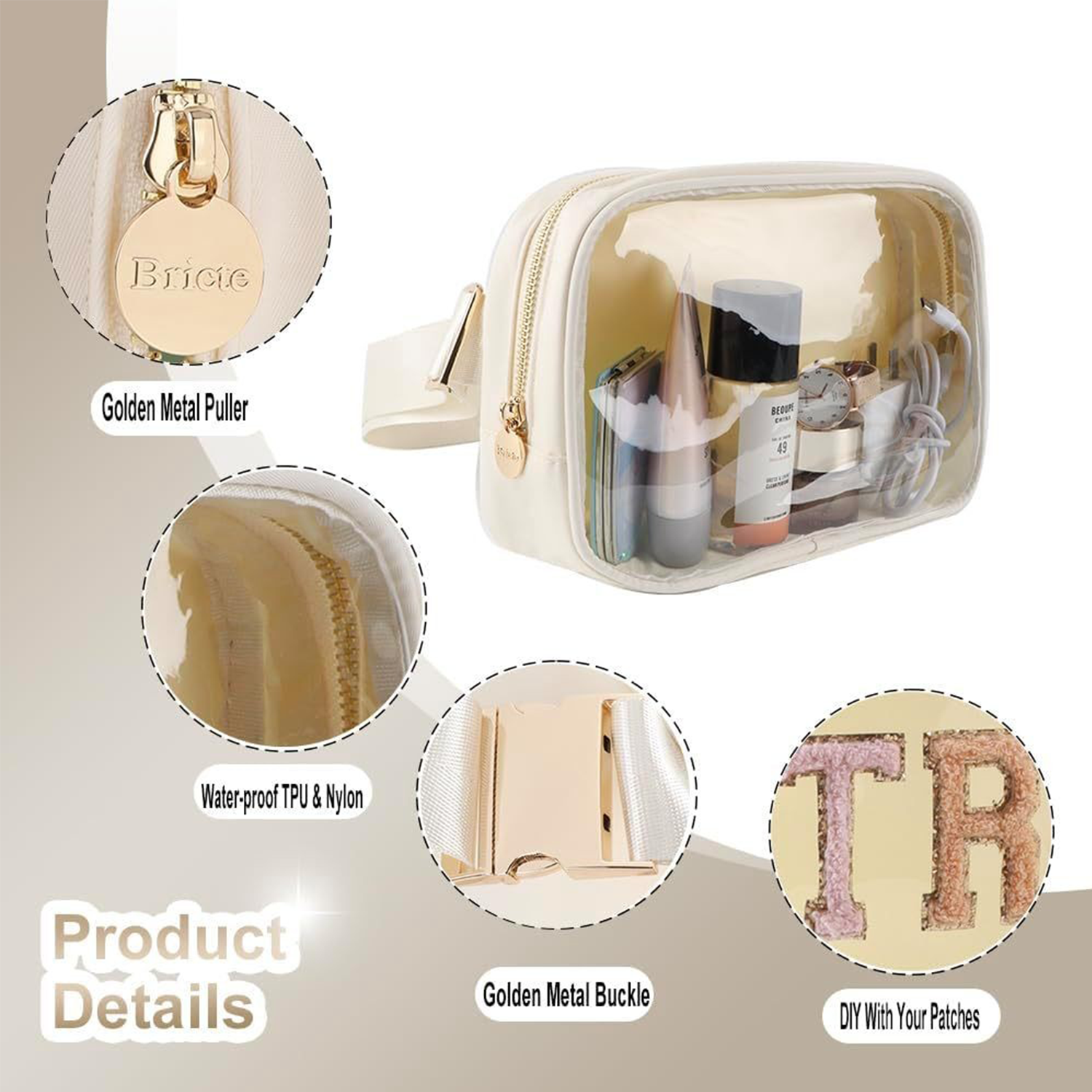 Waterproof PVC Clear Nylon Chest Bag 8