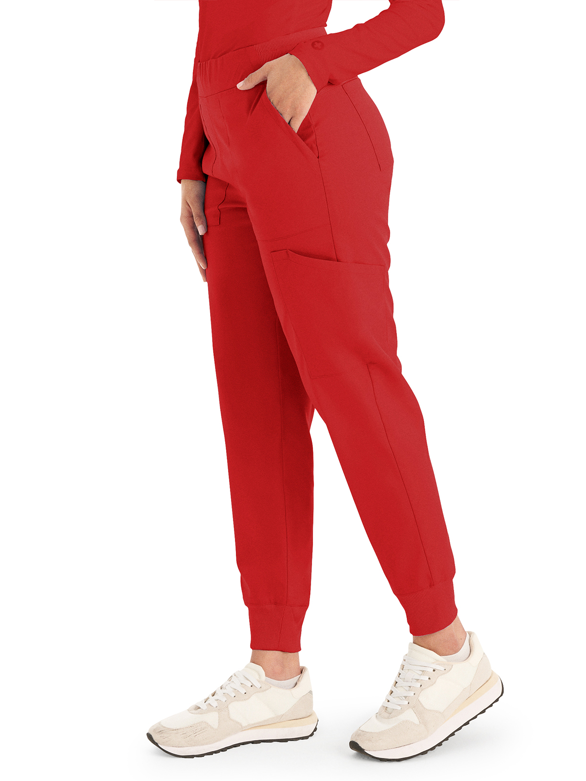 Landau - ProFlex - Women's Six-Pocket Mid-Rise Elastic-Back Waist Jogger Pant 4