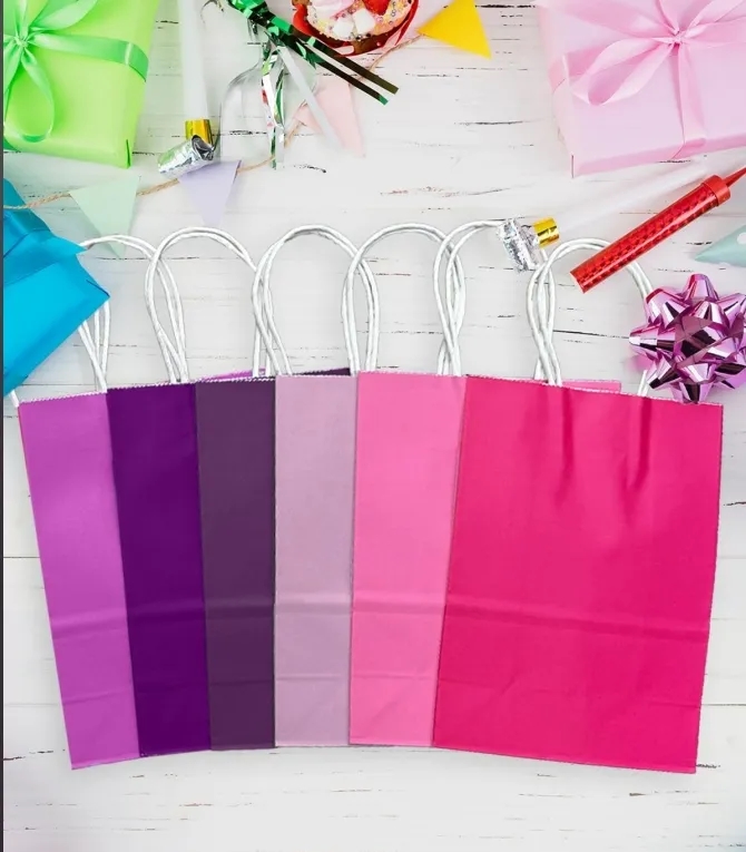 Paper Gift Bag with Handles 8.6 x 4.3 x 10.6 Inch 5