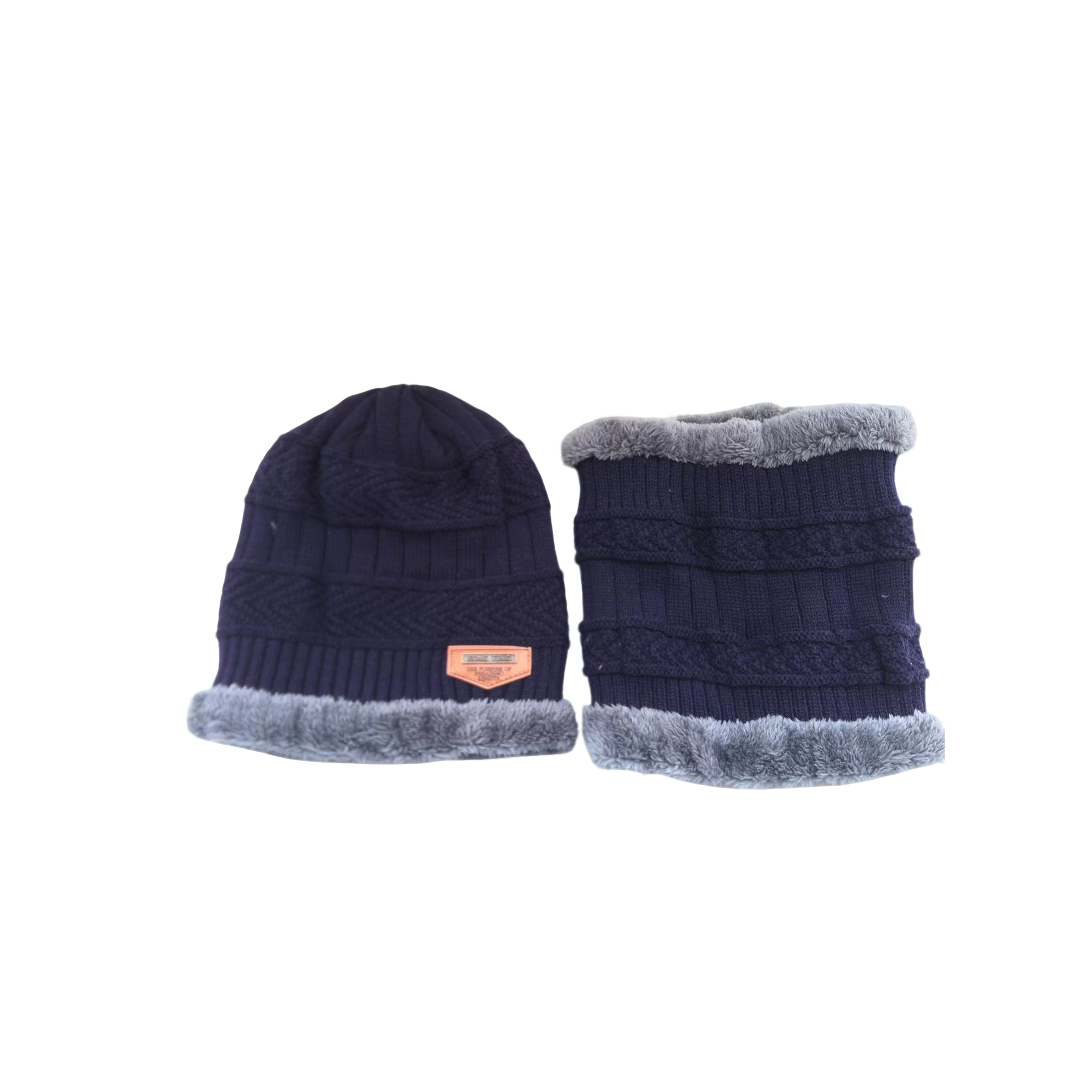 Knit Beanie With Scarf Set Cotton Acrylic Cap 9.5 x 10.3" Scarf 8.3 x 9.5" 7