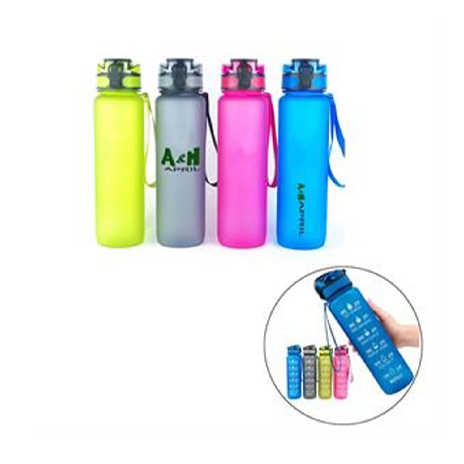 Clear Water Bottle w/ Time Marker 2