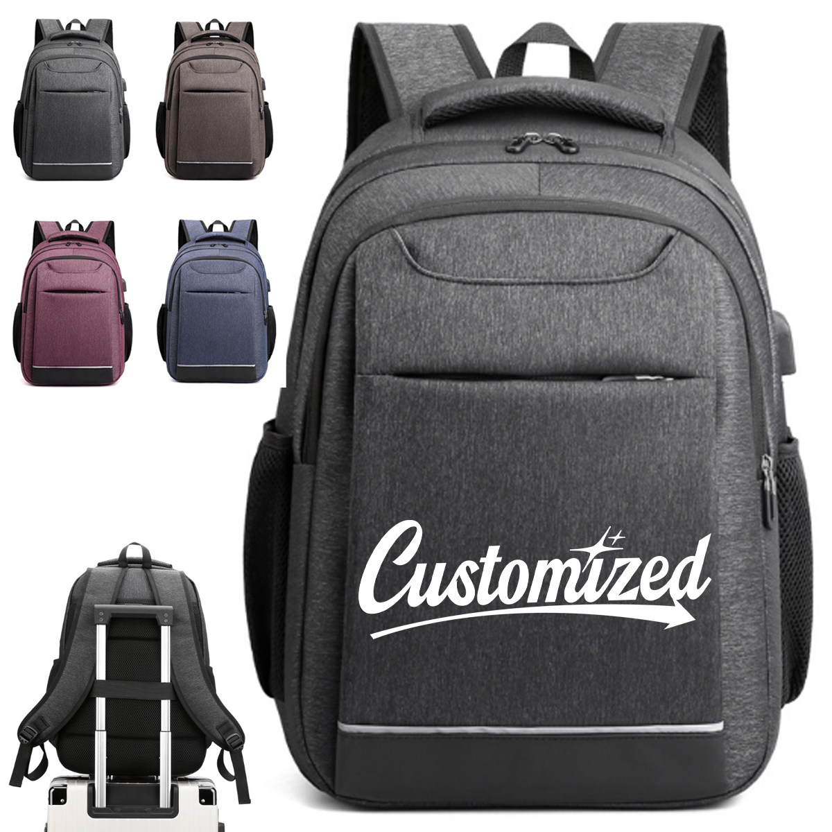 Durable Laptop Backpack with USB Charging Port 12