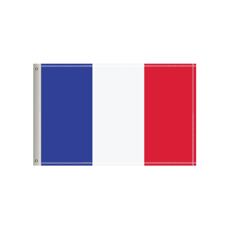National Flag, France, Single-Sided - 36"W x 24"H 2