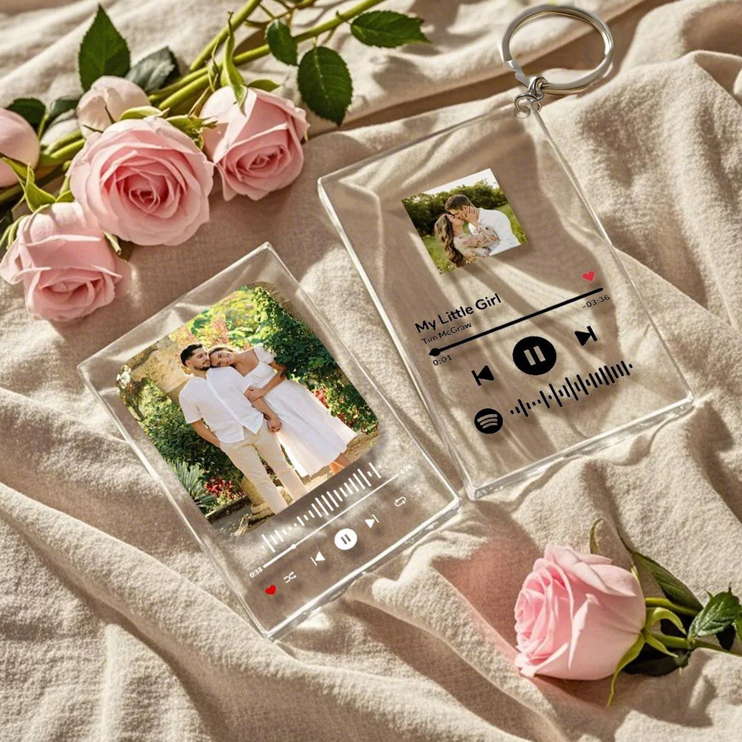 Acrylic photo signboard transparent keychain 1