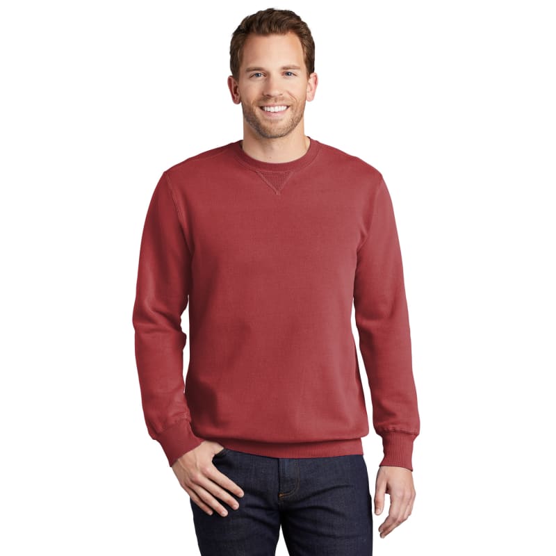 Port & Company Beach Wash Garment-Dyed Crewneck Sweatshirt, custom hoodie or sweatshirt with logo imprint 71