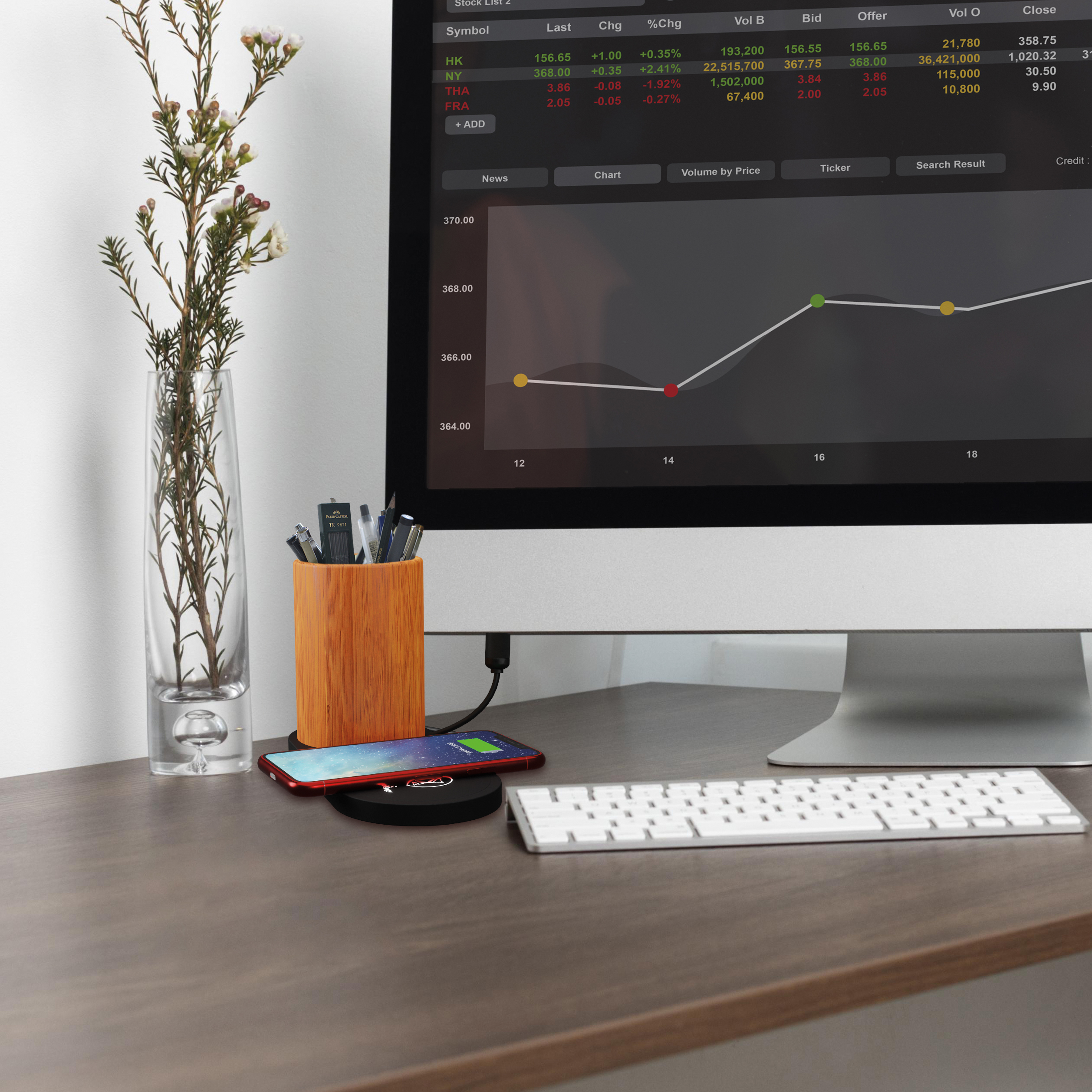 SCX Innovative Design™ Desk Organizer with 10W Charging Base 9