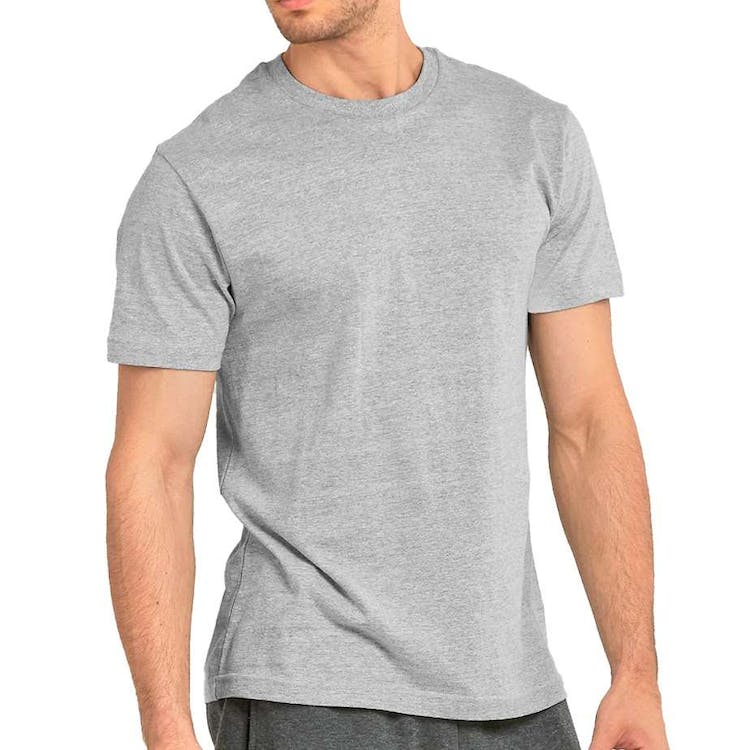 Men's Crew Neck T-Shirts - Gray 3X Heavyweight 1